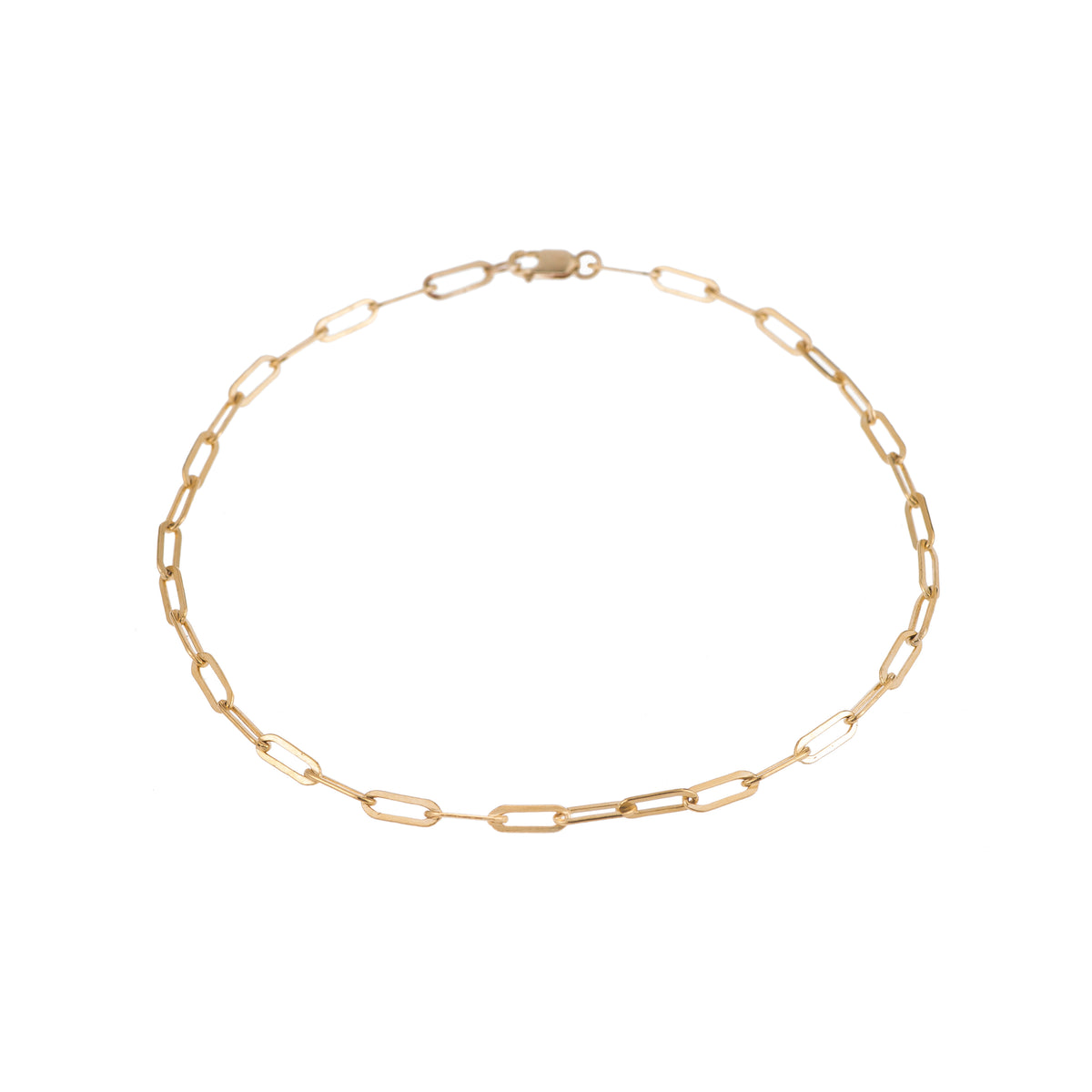 Micro Rectangle Chain Anklet - 14K Gold Filled | Mara Scalise