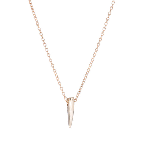 Gold Horn Necklace With Diamond Top– Michele Varian Shop